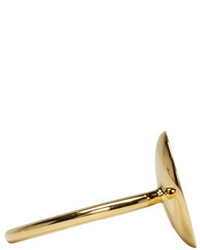 Marc Jacobs Gold Enamel Logo Disc Ring