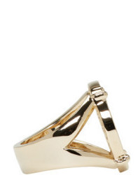 Versace Gold Infinity Medallion Chevalier Ring