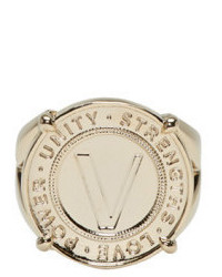 Versace Gold Infinity Medallion Chevalier Ring