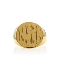 Sarah Chloe Gold Lana Round Signet Ring