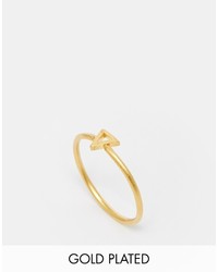 Dogeared Gold Plated Balance Small Triangle Ring