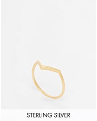 Dogeared Gold Plated Balance V Ring