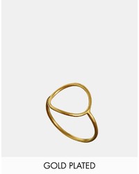 Dogeared Gold Plated Karma Smooth Ring