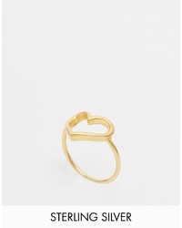Dogeared Gold Plated Large Open Heart Reminder Ring