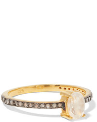 Chan Luu Gold Plated Moonstone And Diamond Ring