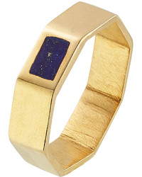 Pippa Small Gold Plated Silver Ring With Lapis
