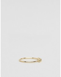 Asos Gold Plated Sterling Silver Pack Of 2 Ball Tipped Fine Rings