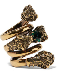 Gucci Gold Plated Swarovski Crystal Ring