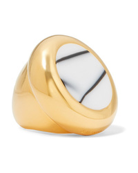 Balenciaga Gold Tone And Resin Ring