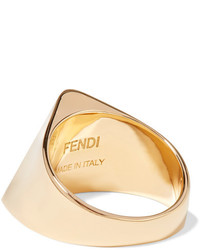 Fendi Gold Tone Resin Ring