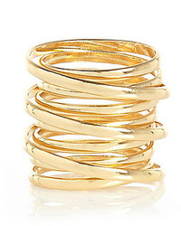 River Island Gold Tone Spiral Ring