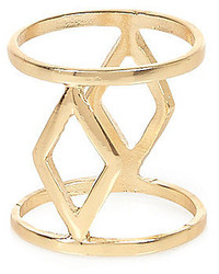River Island Gold Tone Triangle Cut Out Ring