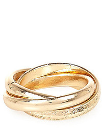 River Island Gold Tone Twisted Finger Tip Ring