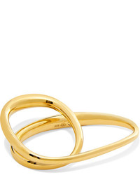 Charlotte Chesnais Heart Gold Dipped Two Finger Ring