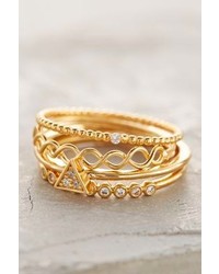 Anthropologie Janina Stacked Rings