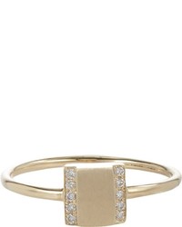 Jennie Kwon Pav Diamond Gold Box Ring