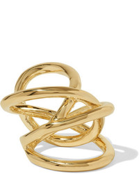 Jennifer Fisher Large Abstract Line Gold Plated Ring 7