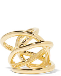 Jennifer Fisher Large Abstract Line Gold Plated Ring