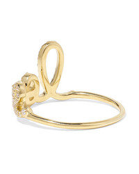 Sydney Evan Large Love 14 Karat Gold Diamond Ring