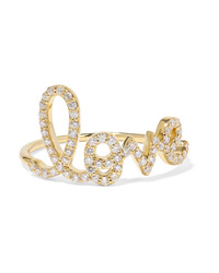 Sydney Evan Large Love 14 Karat Gold Diamond Ring