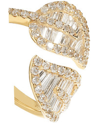 Anita Ko Leaf 18 Karat Gold Diamond Ring