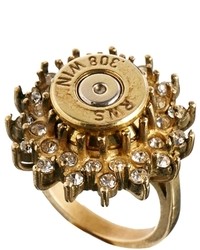 Love Bullets Lovebullets Diamante Flower Ring Gold