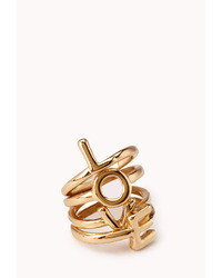 Forever 21 Love Is All You Need Midi Ring Set