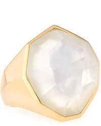 Michael Aram Michl Aram 18k Yellow Gold Ring With Crystal Mother Of Pearl Doublet Size 7