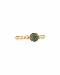 Michael Aram Michl Aram Molten 18k Gold Pav Green Diamond Stacking Ring