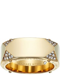 Michael Kors Michl Kors Brilliance Logo And Pave Banded Ring Ring
