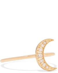 Andrea Fohrman Mini Crescent 18 Karat Gold Diamond Ring 7