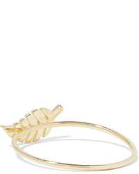 Jennifer Meyer Mini Leaf 18 Karat Gold Diamond Ring 6