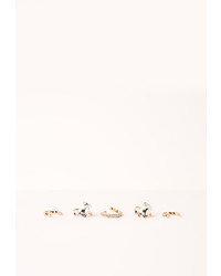 Missguided Glam Ring Pack Gold