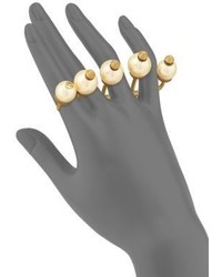 Gucci Multi Finger Faux Pearl Ring