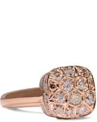 Pomellato Nudo Solitaire 18 Karat Rose Gold Diamond Ring