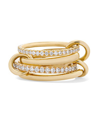 Spinelli Kilcollin Polaris Set Of Four 18 Karat Gold Diamond Rings