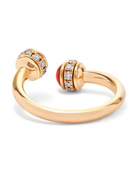 Piaget Possession 18 Karat Gold Carnelian And Diamond Ring