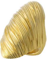 T Tahari Ring Gold Tone Wrapped Statet Ring