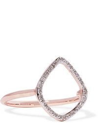 Monica Vinader Riva Rose Gold Vermeil Diamond Ring M