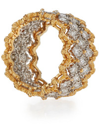 Buccellati Rombi 18k Gold Diamond Ring 10 Tdcw Size 52