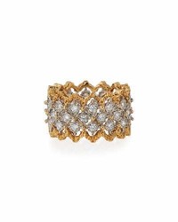 Buccellati Rombi 18k Gold Diamond Ring 10 Tdcw Size 52