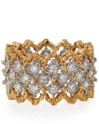 Buccellati Rombi 18k Gold Diamond Ring 102 Tdcw Size 51