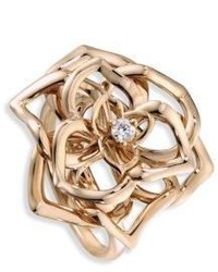Piaget Rose Diamond 18k Rose Gold Dentelle Ring