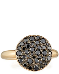 Pomellato Sabbia 18k Rose Gold Black Diamond Ring Size 52
