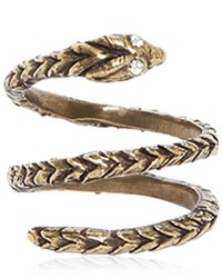 Saint Laurent Engraved Python Brass Ring