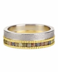 Todd Reed Sawn Diamond Double Eternity Band Ring In 18k Gold Palladium