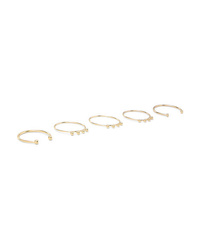 Isabel Marant Set Of Five Gold Tone Rings