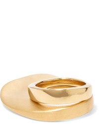 Charlotte Chesnais Set Of Two Gold Dipped Rings