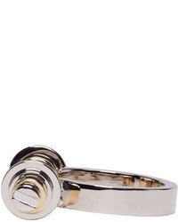 Givenchy Silver Gold Open Obsedia Ring