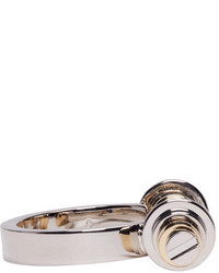 Givenchy Silver Gold Open Obsedia Ring
